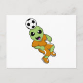 Alien in Soccer Sports Briefkaart (Voorkant)