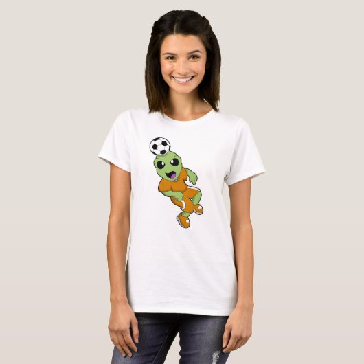 Alien in Soccer Sports T-shirt (Voorkant volledig)