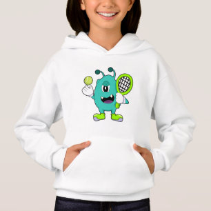 Alien in Tennis met Tennis racket