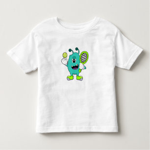 Alien in Tennis met Tennis racket Kinder Shirts