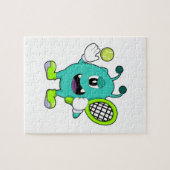Alien in Tennis met Tennis racket Legpuzzel (Horizontaal)