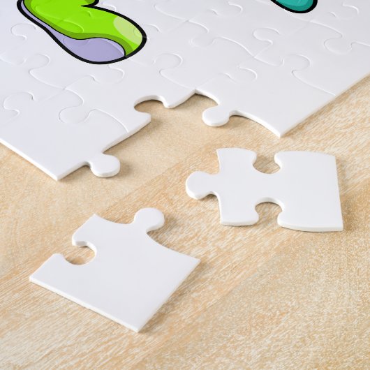 Alien in Tennis met Tennis racket Legpuzzel (Zijkant)