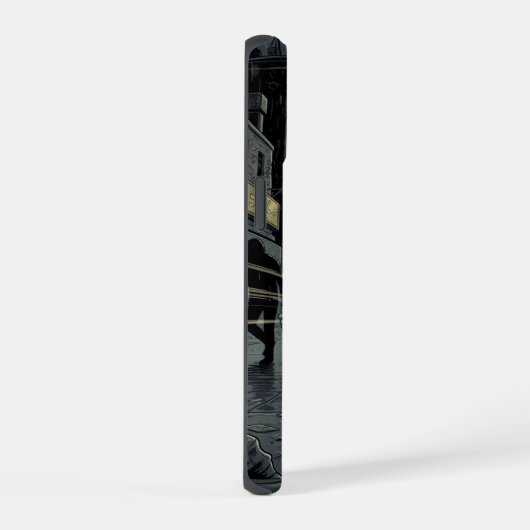 Alien in the Rain iPhone 15 Case (Rechterkant)