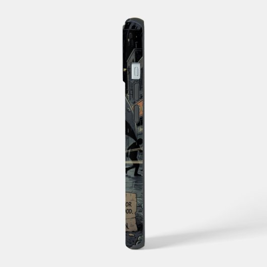 Alien in the Rain iPhone 15 Case (Linkerkant)