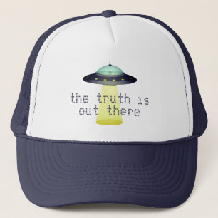 Alien in UFO met tractorbundel Trucker Pet