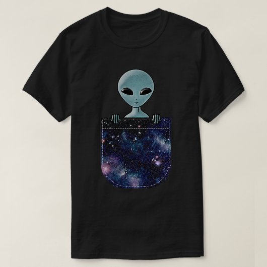 Alien in uw zak t-shirt (Design voorkant)
