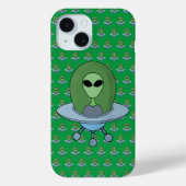 Alien in zijn kleine ruimteschip Case-Mate iPhone case (Achterkant)