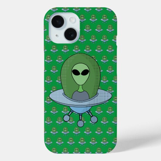 Alien in zijn kleine ruimteschip Case-Mate iPhone case (Achterkant)