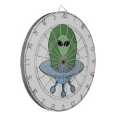 Alien in zijn kleine ruimteschip dartbord (Voorkant Links)
