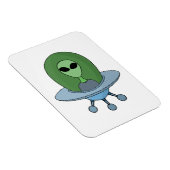 Alien in zijn kleine ruimteschip magneet (Rechterzijde)