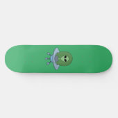 Alien in zijn kleine ruimteschip persoonlijk skateboard (Horizontaal)