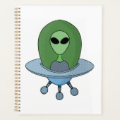 Alien in zijn kleine ruimteschip planner (Voorkant)