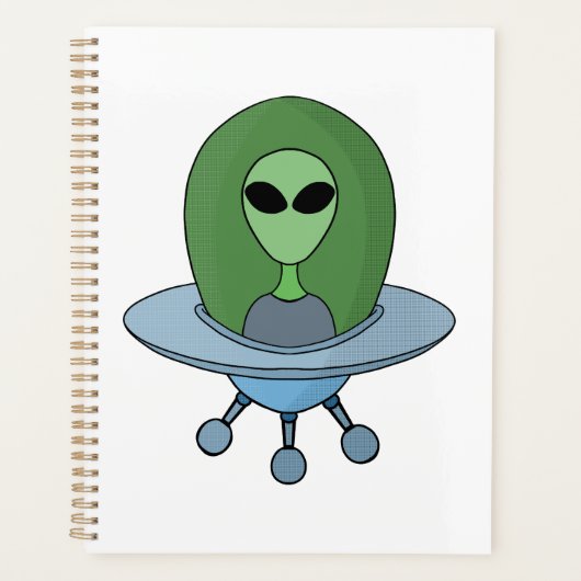 Alien in zijn kleine ruimteschip planner (Voorkant)