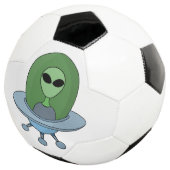 Alien in zijn kleine ruimteschip voetbal (Drie kwart)