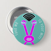 Alien Indringer Breng Me Naar Je Wifi Ronde Button 7,6 Cm (Voorkant /achterkant)