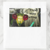 Alien Injection Sticker: "Dit kan steken" Rechthoekige Sticker (Tas)