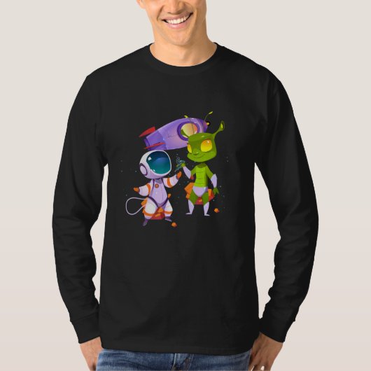 Alien Inking Astronaut Tattoo T-shirt (Voorkant)