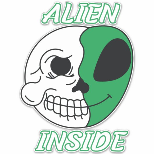 Alien Inside Sticker (Voorkant)