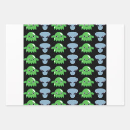 Alien intergalactisch Gift Wrapping Paper