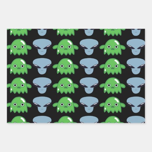 Alien intergalactisch Gift Wrapping Paper (Voorkant 2)