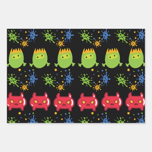 Alien intergalactisch Gift Wrapping Paper (Voorkant 3)