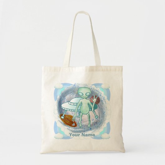 Alien Invader canvas tas (Voorkant)