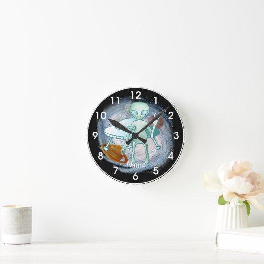 Alien Invader Clock Ronde Klok (Huis)