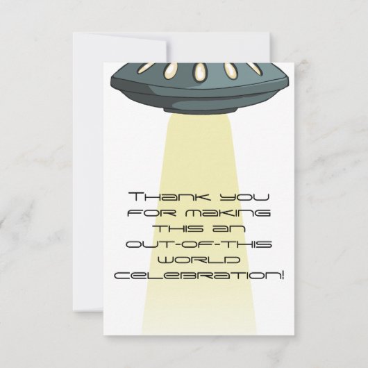 Alien Invader Flat Dank u kaart (Achterkant)