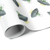 Alien Invader inpakpapier Wit (Rol Hoek)