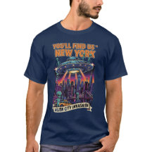 Alien Invasie New York City Unisex T-shirt