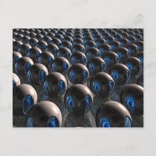 Alien-invasie op zonsopgang briefkaart