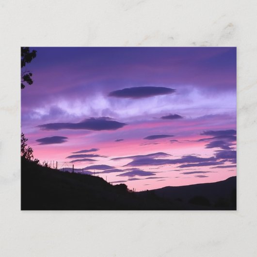 Alien invasie zonsondergang  briefkaart (Voorkant)