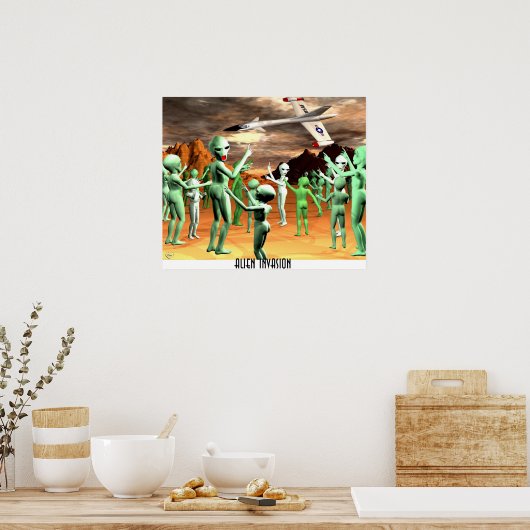 Alien Invasion1 Poster (Keuken)