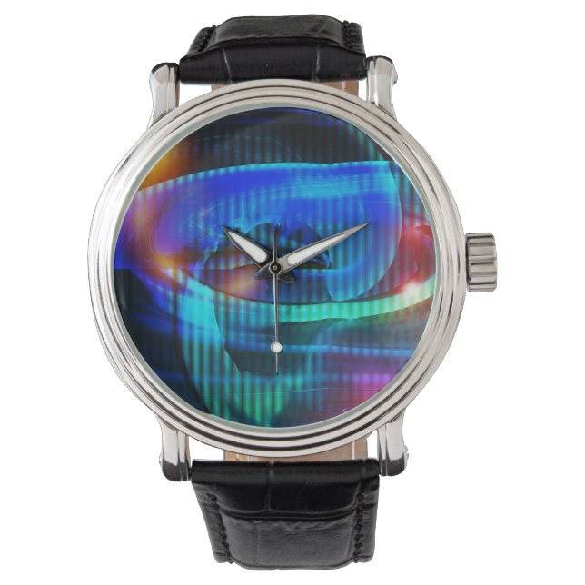 Alien Invasion Abstract III Watch Horloge (Voorkant)