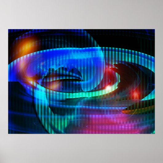 Alien Invasion Abstract Poster (Voorkant)