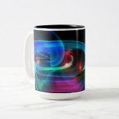Alien Invasion Abstracte Mok (Voorkant links)