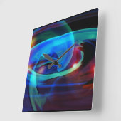 Alien Invasion Abstracte wandklok (Hoek)