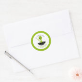 Alien Invasion, Birthday Ronde Sticker (Envelop)