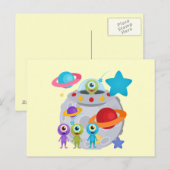 Alien Invasion Briefkaart (Voorkant / Achterkant)