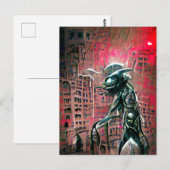 Alien Invasion Briefkaart (Voorkant / Achterkant)