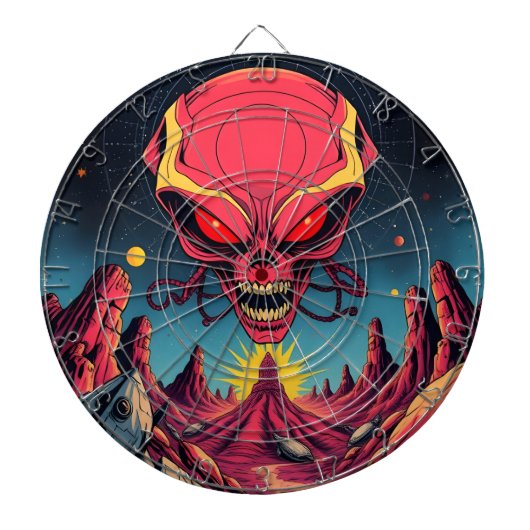 Alien Invasion Dartbord (Voorkant)