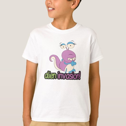 Alien Invasion Design 1 T-shirt (Voorkant)