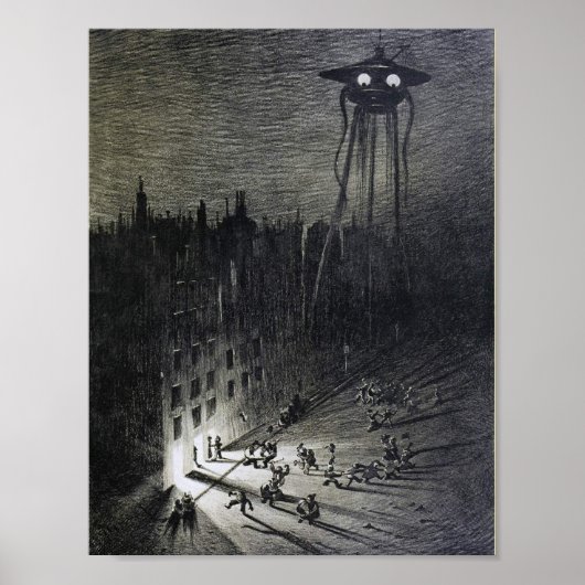  Alien Invasion Illustratie Poster (Voorkant)