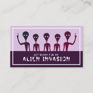 Alien Invasion, kinderkaartje Informatiekaartje