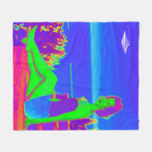 Alien Invasion Pop Art Fleece Blanket Deken (Voorkant (Horizontaal))