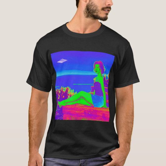 Alien Invasion Pop Art T-shirt (Voorkant)