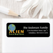 Alien Invasion Space Theme Return Address Label (Insitu)