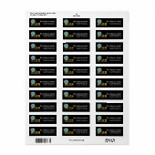 Alien Invasion Space Theme Return Address Label (Full Sheet)