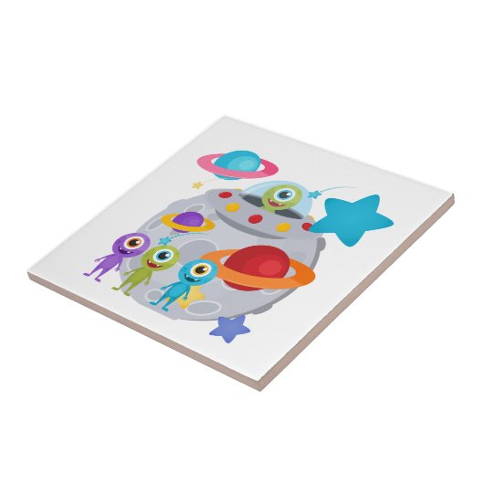 Alien Invasion Tegeltje (Zijkant)