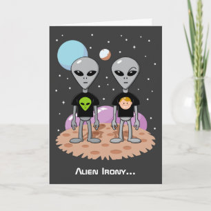 Alien Irony Birthday-kaart Kaart
